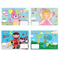 Luna: Kreatívne myslienky špirálový skicár 40 listov 17x24cm v štyroch variantoch 1ks