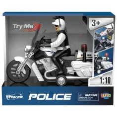 Luna: Light Striker policajný motocykel s policajnou figúrkou, so svetlom a zvukom 1/10 obrázok 1