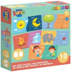 Luna: Moja prvá skladačka – Spoznajte protiklady! 10x2 kusové párové rozvojové puzzle