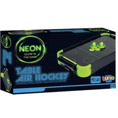 Luna: Neon svietiaci stolný hokejový set v zelenej-čiernej farbe