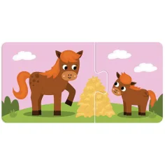 Luna: Prvé skladačky – Zvieracie mamičky a ich mláďatá 10x2 ks párovací rozvojový puzzle obrázok 5