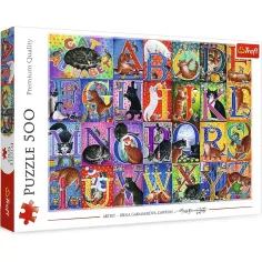Mačací abeceda 500ks puzzle - Trefl