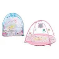 Macko baby hrací koberec v ružovej farbe