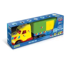 Magic Truck Basic: Kamión so skriňovým prívesom a svetlom 80 cm - Wader
