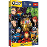Marvel Avengers 160-dielne UFT puzzle s plagátom - Trefl