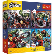 Marvel Avengers - 4 x 88 dielikov Premium Plus Kids puzzle - Trefl