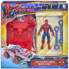Marvel Spider-Man ActionVerse: figúrka Spider-Mana s autom a natiahnuteľnými sieťovými projektilmi – Hasbro