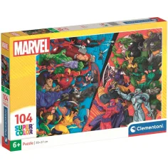 Marvel: Super Farebná Puzle 104 kusové - Clementoni
