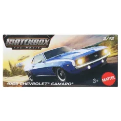 Matchbox A Film: 1969 Chevrolet Camaro papierový box malý automobil 1/64 – Mattel