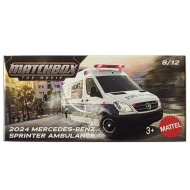 Matchbox A Film: 2024 Mercedes-Benz Sprinter Ambulancia kovové autíčko v papierovej škatuľke 1/64 – Mattel