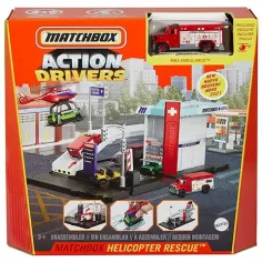 Matchbox: Action Drivers Helikoptérová záchranná stanica herná sada - Mattel