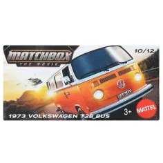 Matchbox Film: 1973 Volkswagen T2B papierový box malý autobus 1/64 – Mattel
