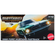 Matchbox: Zelené malé autíčko 1968 Ford Mustang Fastback v papierovej škatuľke 1/64 - Mattel