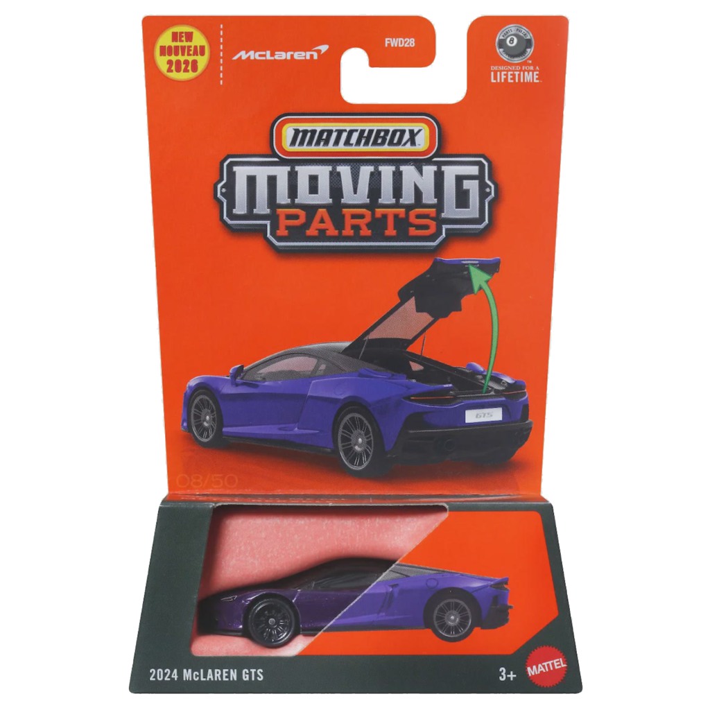 Matchbox Moving Parts: 2024 McLaren GTS otvárací autíčko 1/64 - Mattel