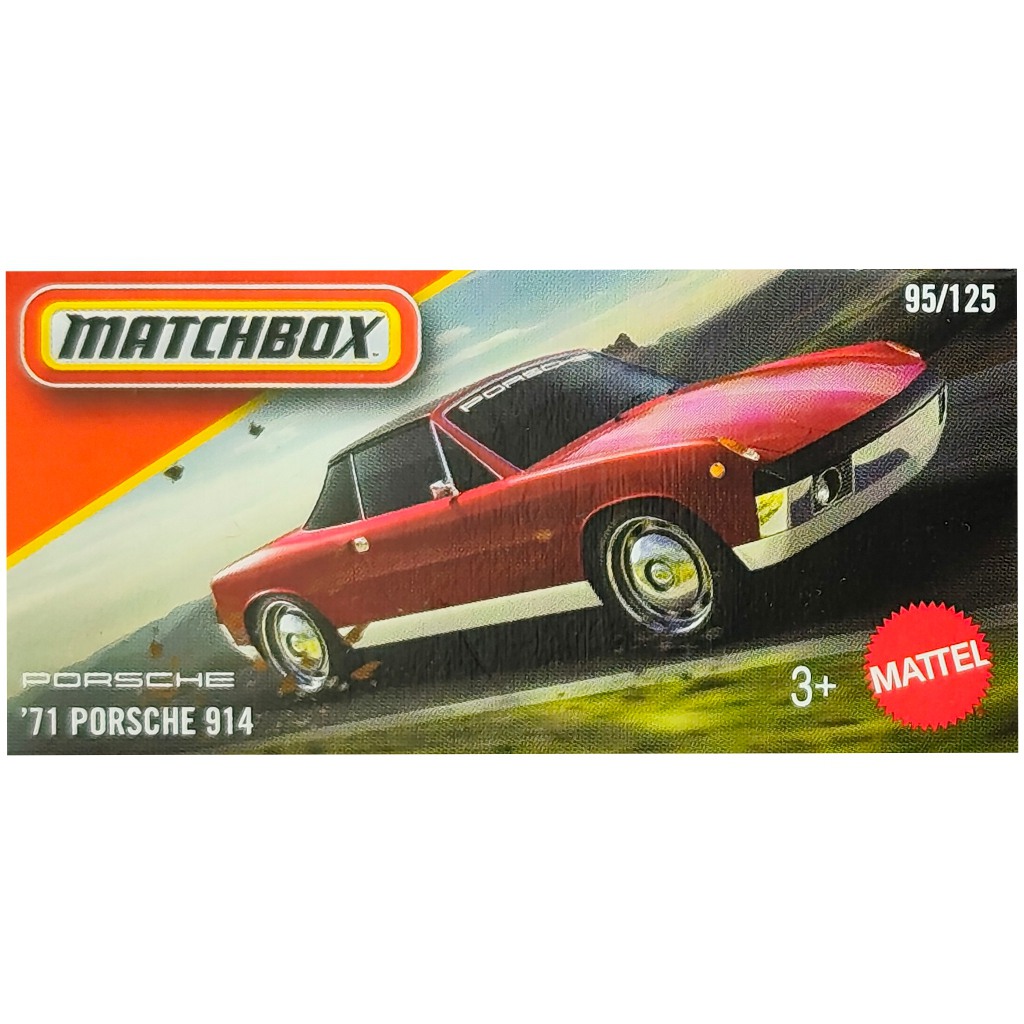 Matchbox: '71 Porsche 914 červené autíčko v papírové krabičce 1/64 – Mattel