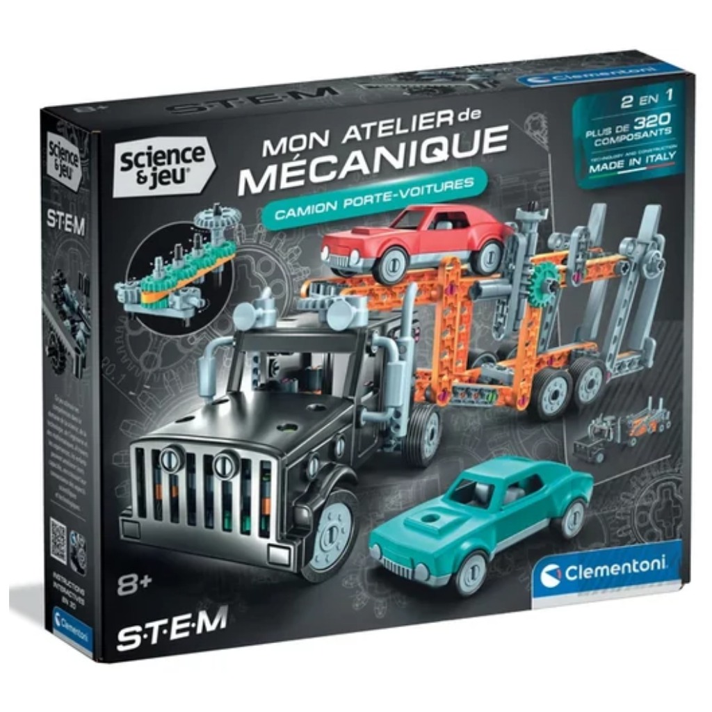Science & Play: Mechanická dielňa - Nákladný kamión stavebnica - Clementoni
