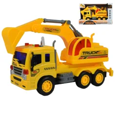 Mestský nákladný automobil: Bager s osvetlením a zvukom 1/18