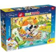 Mickey Mouse 2 v 1 60-dielne maxi puzzle a maľovanka 70x50 cm - Lisciani