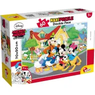 Mickey Mouse a priatelia 2 v 1 60-dielne maxi puzzle a omaľovánka 70x50 cm - Lisciani