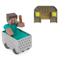 Minecraft RC diaľkovo ovládaný banský vozík so figurkou Stevea – Mattel obrázok 2