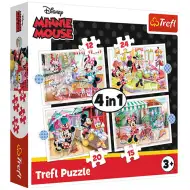 Minnie Mouse a priatelia 12, 15, 20, 24 dielne puzzle 4v1 - Trefl