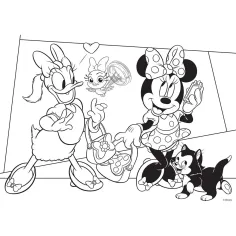 Minnie myška 2 v 1, 35-dielne maxi puzzle a omaľovánka 70x50 cm – Lisciani obrázok 2