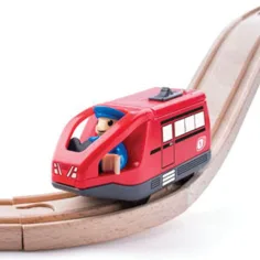 Modern červená elektrická lokomotíva - Woodyland obrázok 2