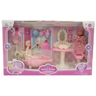 Módna bábika s kúpeľňou a príslušenstvom