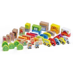 Molto: Nature City Bloks drevená stavebnica 79 dielny set obrázok 3