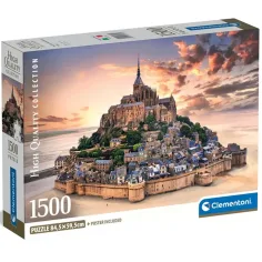 Mont Saint-Michel pri západe slnka 1500ks HQC kompaktný puzzle - Clementoni