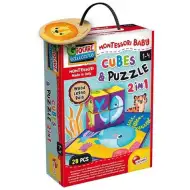 Montessori baby drevená rozprávková kocka - Zvieratá