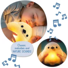 Montessori Baby Snow Fairy LED-hudobná plyšová vtáčik - Lisciani obrázok 3