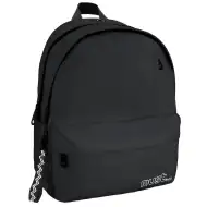 Must: Čierna zaoblená školská taška so 4 priehradkami  32x19x42cm