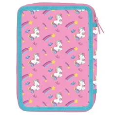 Must: Unikorníkový vzor poschodový plnený peračník 15x21cm obrázok 2
