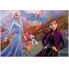 Ľadové kráľovstvo 2v1 puzzle 24 ks skladačka s plagátmi obrázok 5