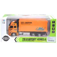 Nákladné auto s kontajnerom a so svetlom 1/38