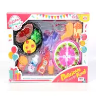 Narodeninová párty súprava s pohármi a tortou