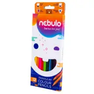 Nebulo: 12 dielny set trojhranných farebných ceruziek