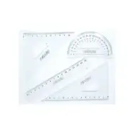 Nebulo: 4 dielny set pravítok s 15 cm-ovým pravítkom