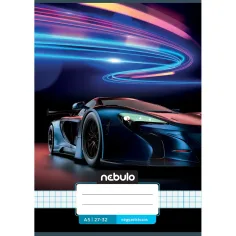 Nebulo: Neon auto vzor kockovaný zošit A/5 27-32