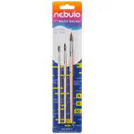 Nebulo: Štetec s drevenou rukoväťou 3 dielny set (4-6-10)