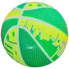 Neónová gumová lopta s basketbalovým vzorom 22 cm vo viacerých verziách obrázok 3