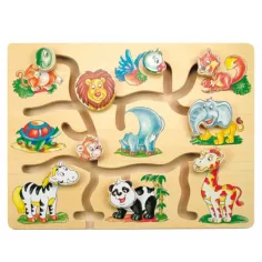 Neuveriteľné zvieratá drevené puzzle obrázok 1