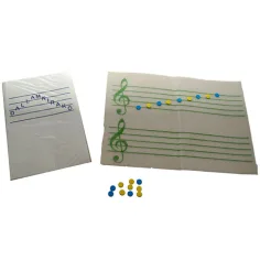 Notový papier s huslovým kľúčom,  A5