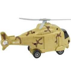 Ozbrojené sily: Maskárový pieskový bojový helikoptéra s svetelnými a zvukovými efektmi 1/20 mierka 21cm obrázok 2