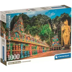 Painted Batu Caves HQC 1000 ks puzzle s plagátom - Clementoni