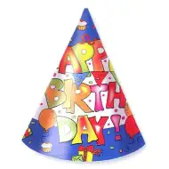 Party klobúčiky Happy Birthday Pú 6ks/bal