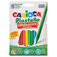 Pastelky žiarivých farieb, okrúhle 12ks - Carioca