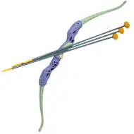 Pastelovozelený a fialový set s lukom a prísavkovými šípmi 83cm