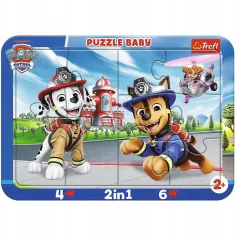 Paw Patrol psí hrdinovia 2 v 1 rámečkový baby puzzle - Trefl
